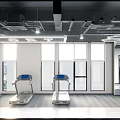 Spacious Modern Fitness Gym With Treadmills Large Windows And Natural Light For Workout
