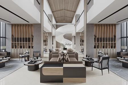Sales Office Modern Reception Hall 3d model
