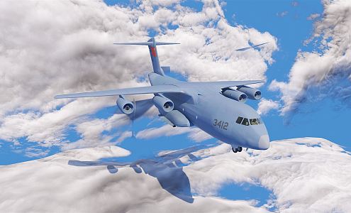 modern aircraft 3d model