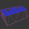 Transparent Frame Furniture With Blue Top Panels And Modern Design Structure