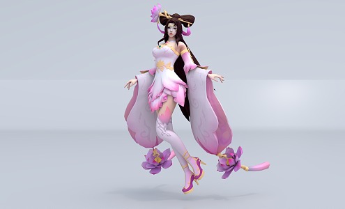 Game Characters Diao Chan 3d model