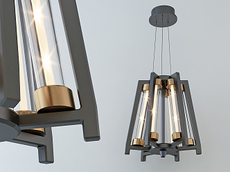 Modern chandelier metal chandelier 3d model