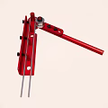 Red Adjustable Metal Bar Clamp Tool With Ergonomic Handle For Woodworking DIY Projects