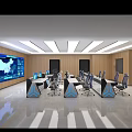 modern command center science and technology command center 3d model