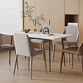 Dining table and chair combination 3d model
