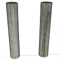 modern column stone column cement column 3d model