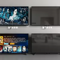 Smart TV Screens Displaying Movie And Show Content With Modern Sleek Design