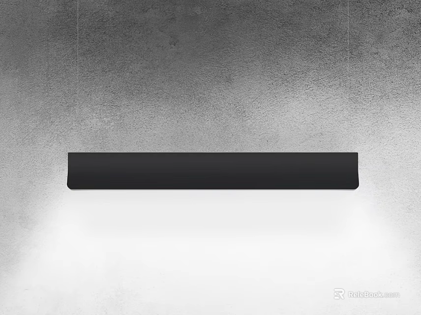Sleek Modern Black Linear Pendant Light with Minimalist Design Hanging in Contemporary Dining Room 3d model