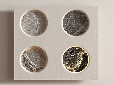 Modern moon wall lamp gypsum lamp moon lamp indoor 3d model