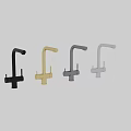 Modern Kitchen Faucet With Single Spout Double Handles And Stainless Steel Design