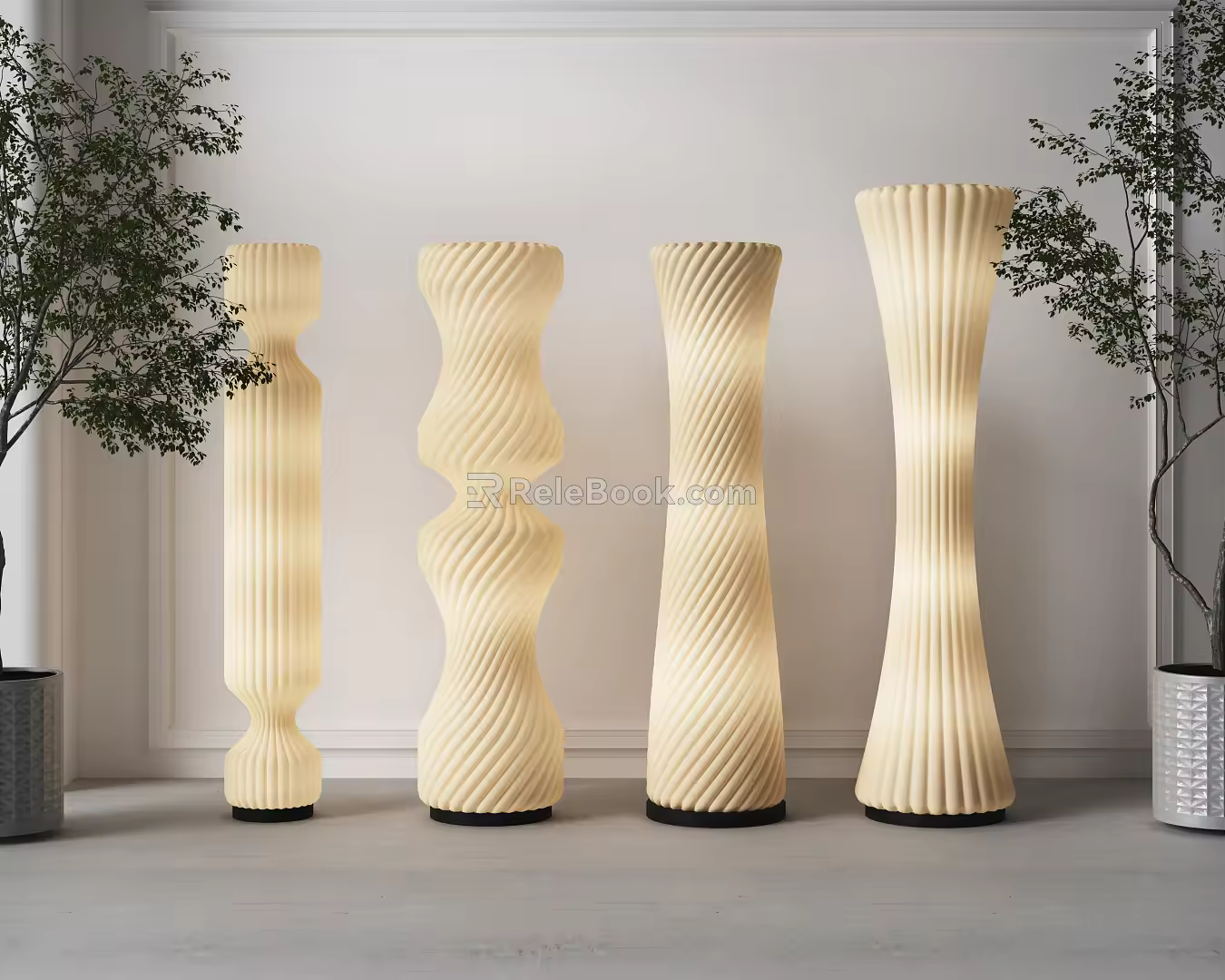 Modern floor lamp floor lamp combination 3d model