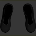 Black High Top Shoes With White Soles And Modern Sleek Design