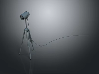 Modern Minimalist Tripod Floor Lamp With Adjustable Head And Long Cable Design 3d model