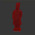 Intricate Terracotta Warrior Sculpture Carving Ancient Chinese Hand Carved Warrior Figure Artwork