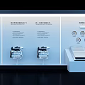 Automotive Engine Models on Display Stand for System Solutions Showcase
