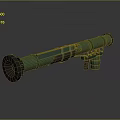 Green Military Style Rocket Launcher With Black Grip And Tactical Design