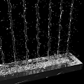 Modern Vertical Waterfall Garden Decor With LED Strip Lighting And Flowing Water