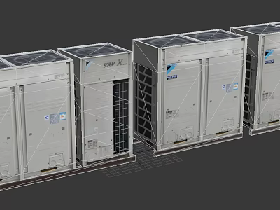 Modern Air Conditioner Fan Units With Efficient Cooling And Durable Design 3d model