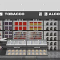 Aerial View of Premium Tea Shop Interior With Shelves Counter Seating Area and Tables