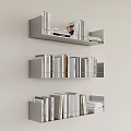 Modern Bookshelf Wall Hanging Bookshelf Laminated Bookshelf 3d model