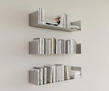 Modern Bookshelf Wall Hanging Bookshelf Laminated Bookshelf 3d model