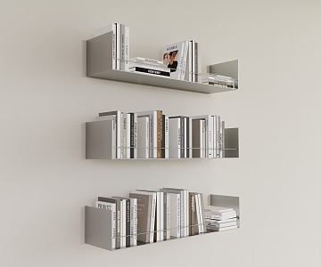 Modern Bookshelf Wall Hanging Bookshelf Laminated Bookshelf 3d model