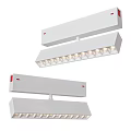 White Linear LED Downlights And Spotlights With Multiple Bulbs For Indoor Lighting 3d model