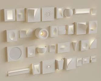Modern gypsum lamp gypsum wall lamp embedded gypsum lamp 3d model