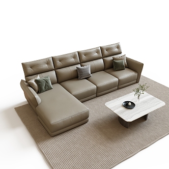 Modern sofa coffee table combination 3d model