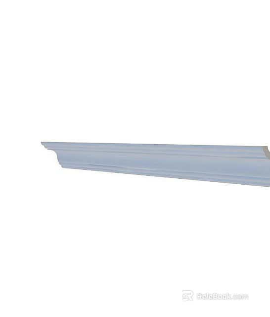 White Decorative Corner Trim For Home Interior Decoration With Elegant Design 3d model 