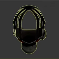 Black Gas Mask With Red Lenses Adjustable Straps And Metallic Filter