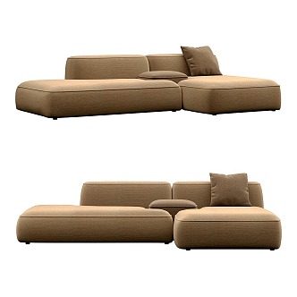 Simple double sofa 3d model