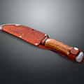 Durable Traditional Handcrafted Tactical Knife With Wooden Handle And Leather Sheath