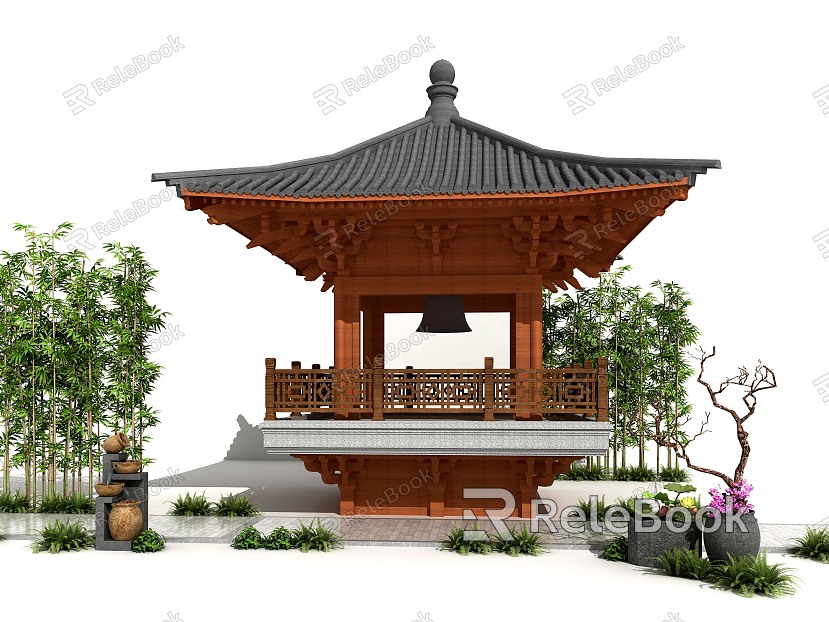 Chinese pavilion pavilion model