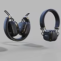 Modern Over Ear Leather Headphones With Comfortable Ear Cups And Metal Accents Design