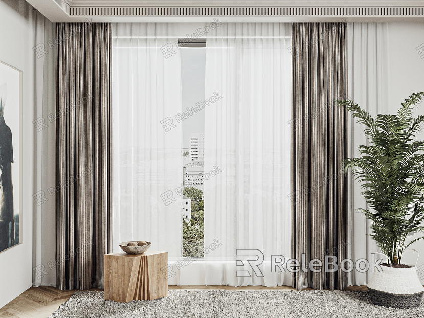 modern curtain gauze curtain model