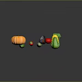 Colorful Fresh Vegetables Including Pumpkin Broccoli And Corn On Dark Background