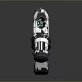 Futuristic White Gun With Blue Glowing Light And Modern Sleek Structure