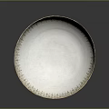 Carved Ceramic Bowl Sculpture With Intricate Textured Rim And Smooth White Interior Artistic Design