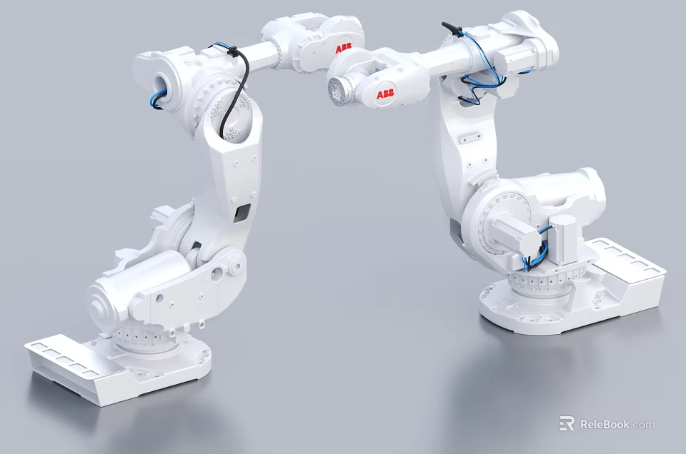 ABB Industrial Robotic Arms As Intelligent Machines For Advanced Collaborative Automation Systems 3d model 