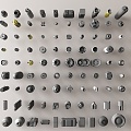 Modern mechanical parts and equipment 3d model