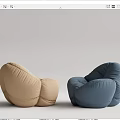 Puffy Bean Bag Chairs in Various Colors for Cozy Living Room Seating