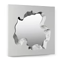 Modern Artistic Mirror With Irregular Shape And Rough Edges For Wall Decor 3d model