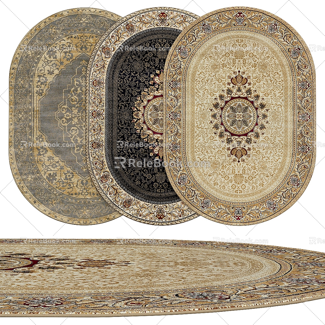 Round carpet 3d model