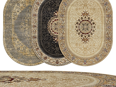 Round carpet 3d model