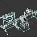 Industrial Machinery Setup With Metal Frames Pipes Shelves And Components
