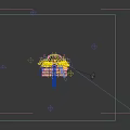 Fourth Session Dream Building Road Opening Ceremony Stage With Yellow Light Beams And Flower Design