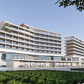 Modern Hotel Building Simple Multi-storey Hotel Apartment Building 3d model