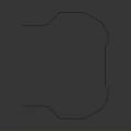 Black Metal Structural Frame With Irregular Geometric Shape And Protruding Parts