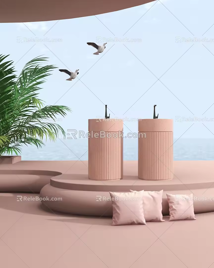 Style Column Basin 3d model